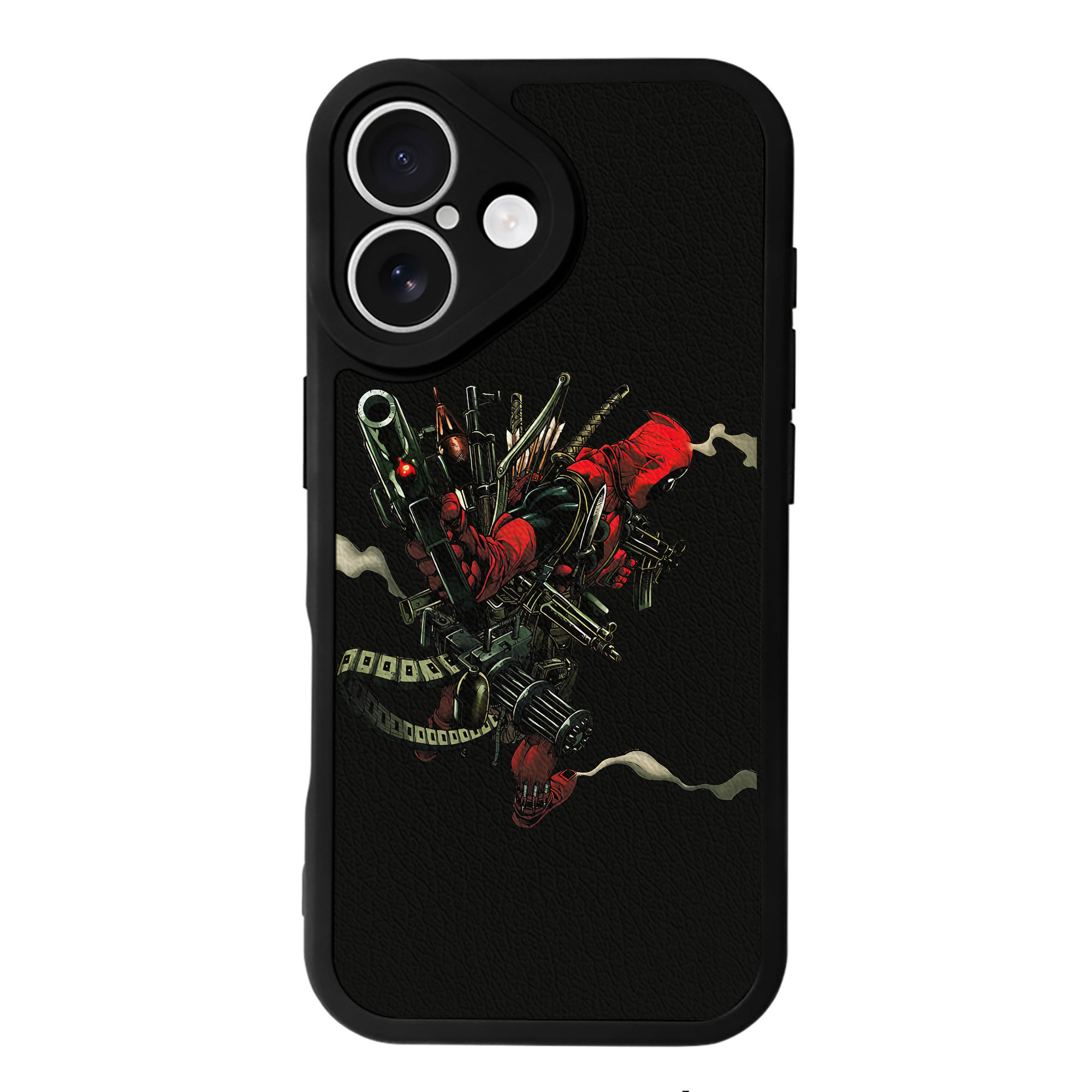（画像用） Deadpool デッドプール 【iPhone 16シリーズ対応】シリコンスマホケース（レザー調） 材質：シリコン